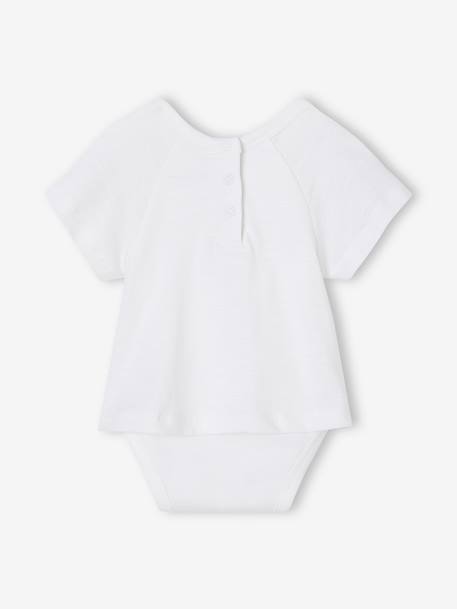 Short Sleeve Bodysuit Top for Babies white - vertbaudet enfant 