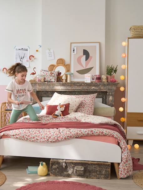 Parure housse de couette enfant et taie d'oreiller GIPSY beige / multicolore - vertbaudet enfant 