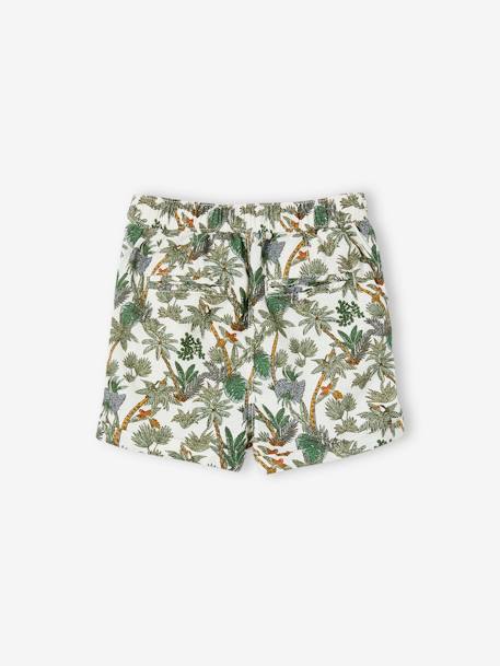 Jungle Shorts in Cotton & Linen, for Babies ecru - vertbaudet enfant 
