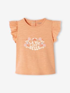 T-Shirt with Ruffled Sleeves for Babies  - vertbaudet enfant