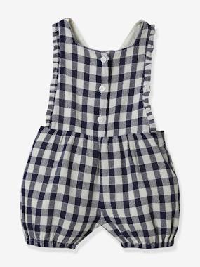 -Gingham Dungarees for Babies, by CYRILLUS