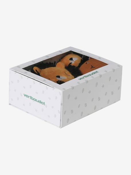 3-Item Gift Box: Soft Toy + Rattle + Picture Book green+orange+yellow - vertbaudet enfant 