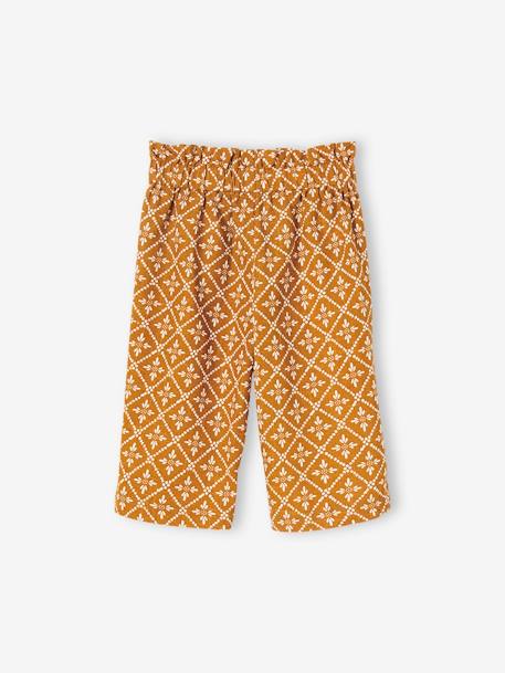 Printed Wide Trousers for Babies caramel - vertbaudet enfant 