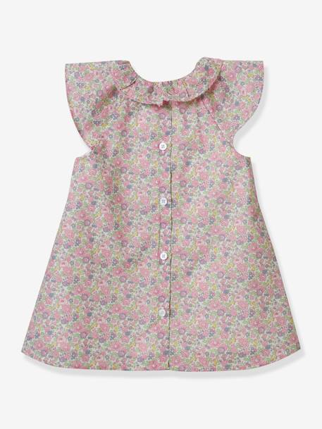 Dress in Liberty® Fabric for Babies, by CYRILLUS printed pink - vertbaudet enfant 