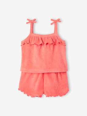 -Terry Cloth Combo for Babies: Strappy Top & Shorts