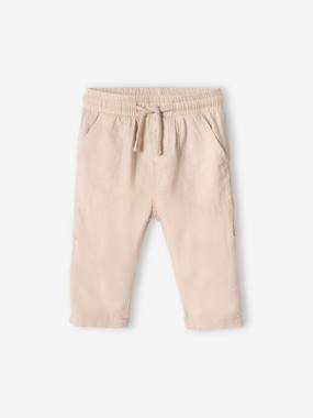 Baby-Roll-Up Trousers in Linen & Cotton for Babies
