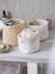 Set of 2 Reversible Baskets, Little Flowers White - vertbaudet enfant 