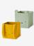 Set of 2 Animals Boxes in Cotton Gauze set pink+set white+set yellow - vertbaudet enfant 