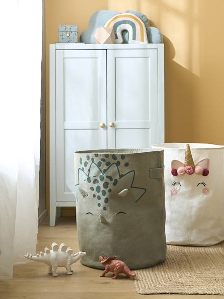 Panier de rangement XL Dinosaure bleu/vert - vertbaudet enfant 