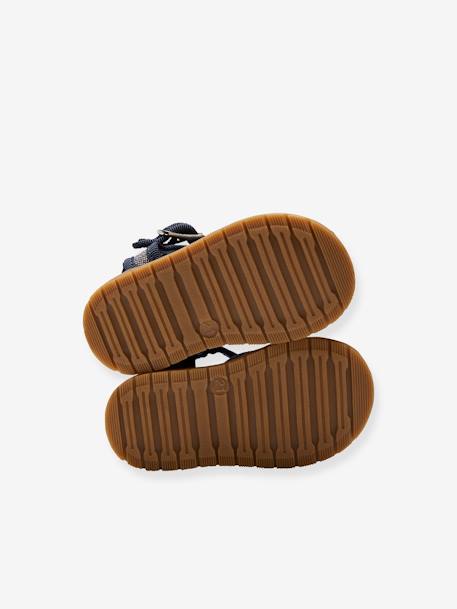 Closed-Toe Fabric Sandals for Babies denim blue - vertbaudet enfant 