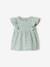 Blouse with Ruffles for Babies grey blue+PINK LIGHT ALL OVER PRINTED - vertbaudet enfant 