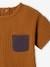 Dual Fabric T-Shirt for Babies caramel - vertbaudet enfant 