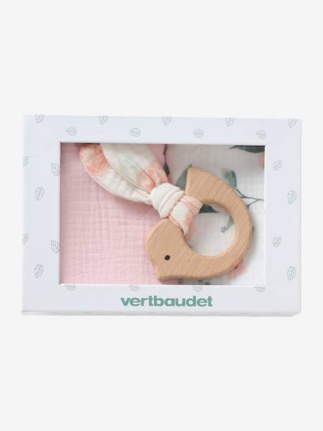 Coffret cadeau naissance personnalisable cappuccino+rose pâle - vertbaudet enfant 