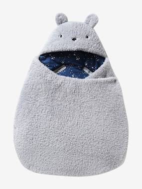 Baby-Outerwear-Baby Nest-Transformable Baby Nest in Plush Fabric, Bear