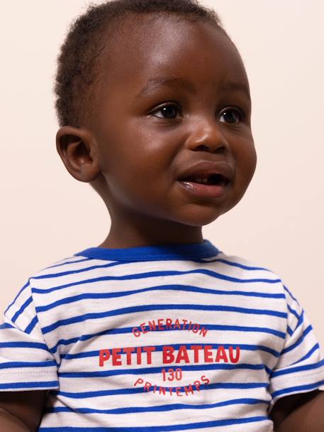 T-shirt manches courtes bleu - vertbaudet enfant 