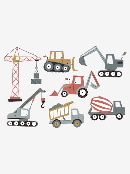 Stickers Engins de chantier rouge - vertbaudet enfant 