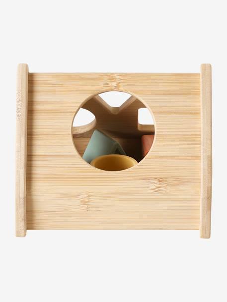 Triangle des formes à encastrer en bois et silicone beige - vertbaudet enfant 