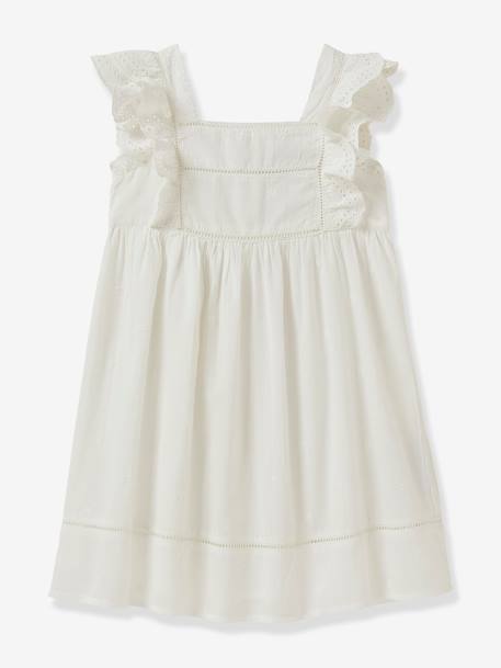 Garance Dress - Parties & Weddings Collection by CYRILLUS white - vertbaudet enfant 