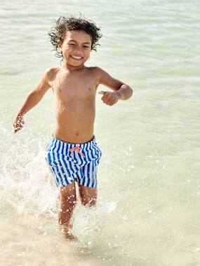 Boys-Swim & Beachwear-Striped Swim Shorts for Boys
