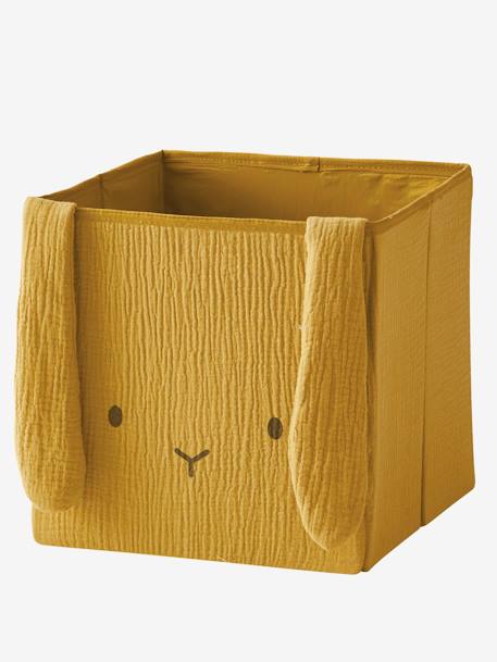 Lot de 2 bacs de rangement animaux gaze de coton lot blanc+lot jaune+lot rose - vertbaudet enfant 