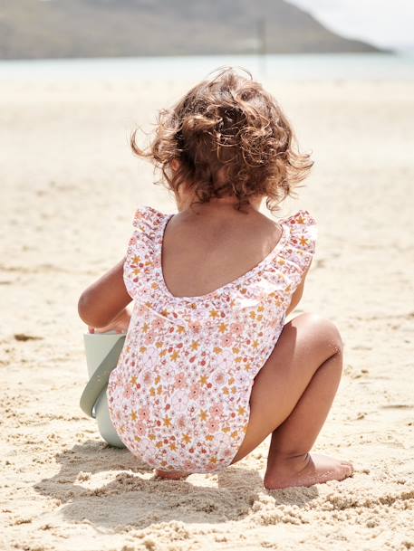 Vintage Swimsuit for Baby Girls rose - vertbaudet enfant 
