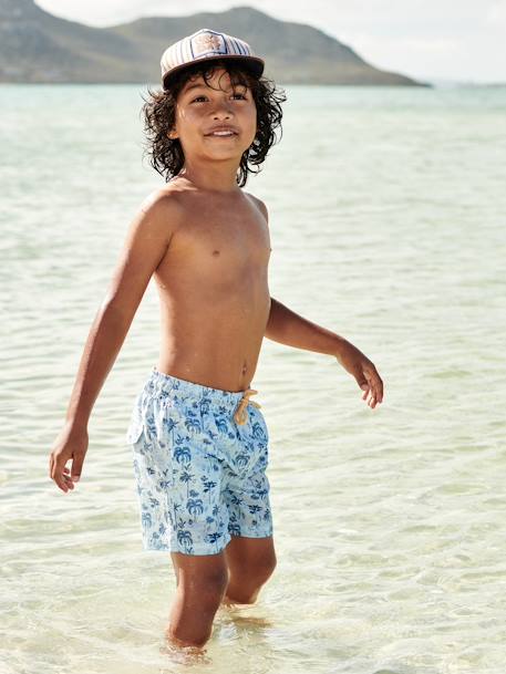 Maillot de bain imprimé garçon bleu ciel - vertbaudet enfant 