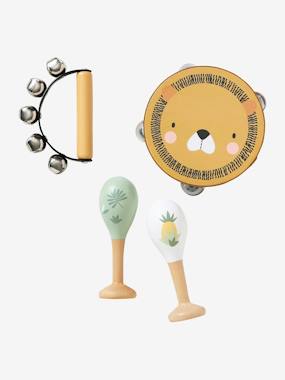 Toys-Baby & Pre-School Toys-Set of Maracas, Tambourine, Tambourine with Rattles - FSC® Certified