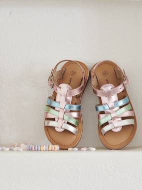 -Sandales multi-brides cuir enfant collection maternelle