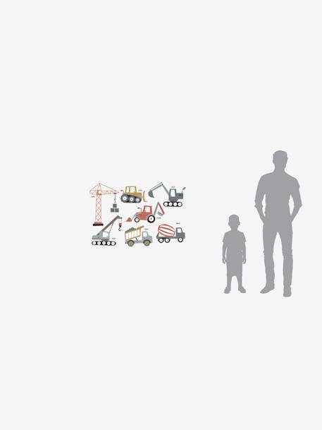 Stickers Engins de chantier rouge - vertbaudet enfant 