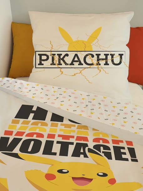 Parure housse de couette + taie d'oreiller enfant Pokemon® Voltage