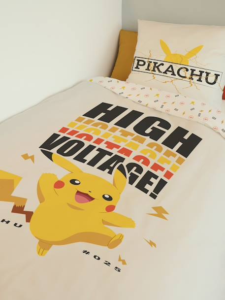 Duvet Cover & Pillowcase Set for Children, Pokémon® Voltage white - vertbaudet enfant 