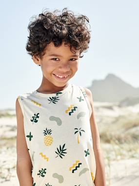 Boys-Tops-Tank Top with Maxi Motifs for Boys