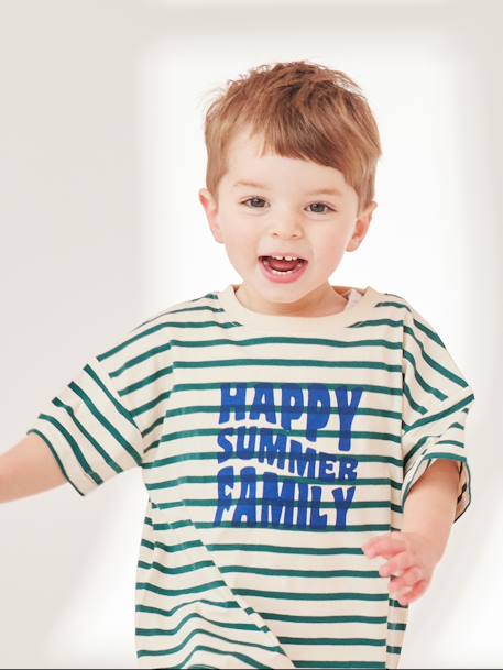 T-shirt bébé capsule famille marin rayé vert - vertbaudet enfant 
