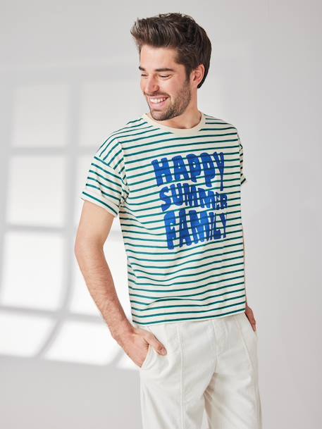 Unisex T-Shirt for Adults, Sailor Capsule Collection striped green - vertbaudet enfant 
