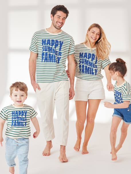 Unisex T-Shirt for Adults, Sailor Capsule Collection striped green - vertbaudet enfant 