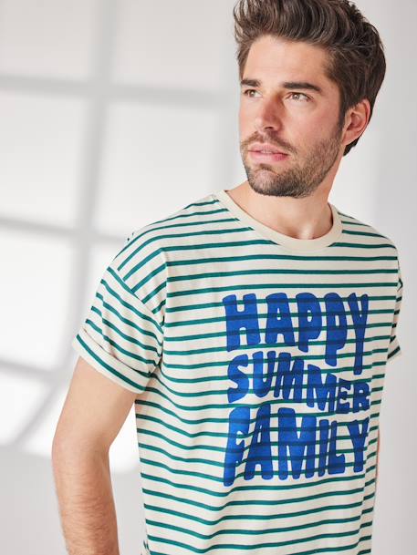 Unisex T-Shirt for Adults, Sailor Capsule Collection striped green - vertbaudet enfant 