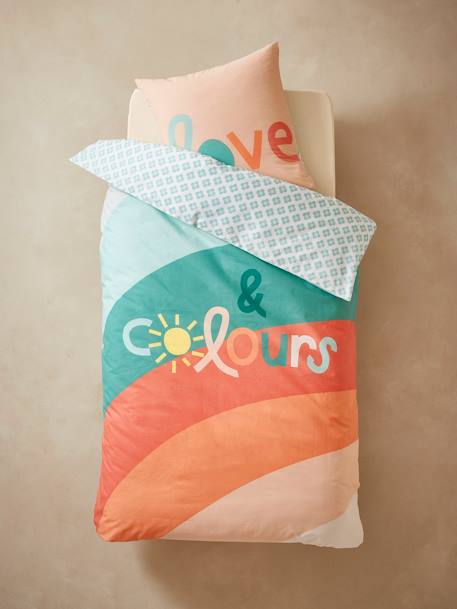 Duvet Cover + Pillowcase Set for Children, BOHO multicoloured - vertbaudet enfant 