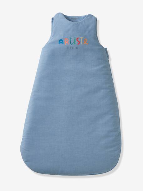 Sleeveless Baby Sleeping Bag, Artist chambray blue - vertbaudet enfant 