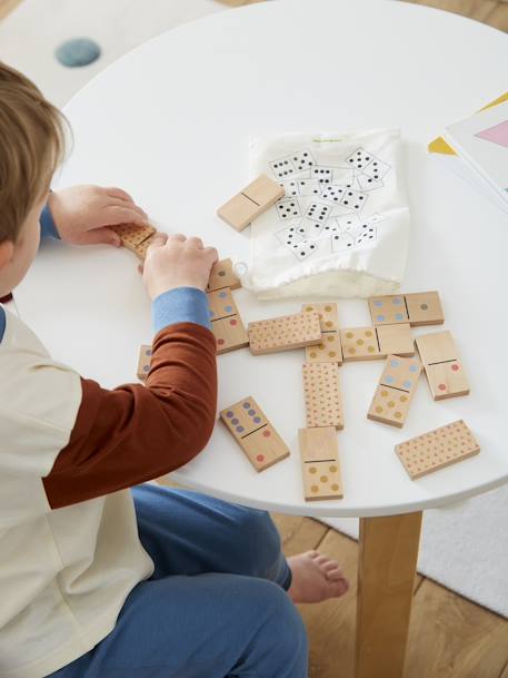 Domino in FSC® Wood RED MEDIUM SOLID WITH DESIG - vertbaudet enfant 