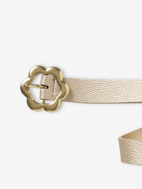 Golden Flower Belt for Girls iridescent beige - vertbaudet enfant 