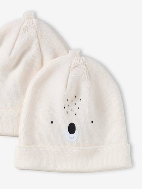 Pack of 2 Koala Beanies for Babies white - vertbaudet enfant 