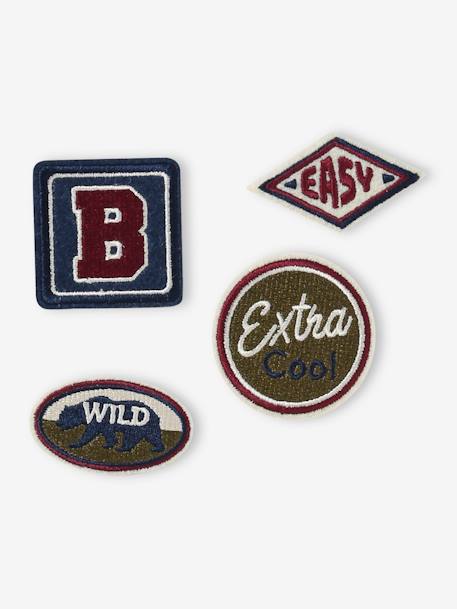 Pack of 4 Iron-on Patches for Boys night blue - vertbaudet enfant 