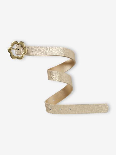 Golden Flower Belt for Girls iridescent beige - vertbaudet enfant 