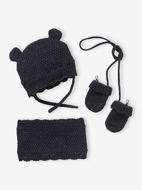 Echarpe, gants & bonnet enfant fille 2 ans - Snood, moufles