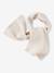 Ensemble fille en maille côtelée bonnet + écharpe + moufles/mitaines beige chiné+vieux rose - vertbaudet enfant 