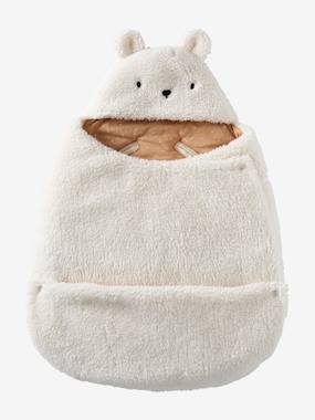 Baby-Outerwear-Transformable Baby Nest in Plush Fabric, Bear