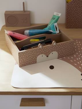 -Wooden Pencil Case Box, Fox