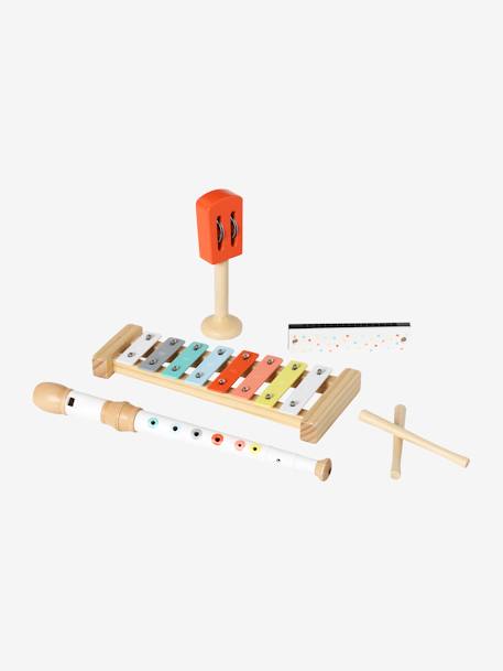 Set of 4 Musical Instruments in FSC® Wood red - vertbaudet enfant 
