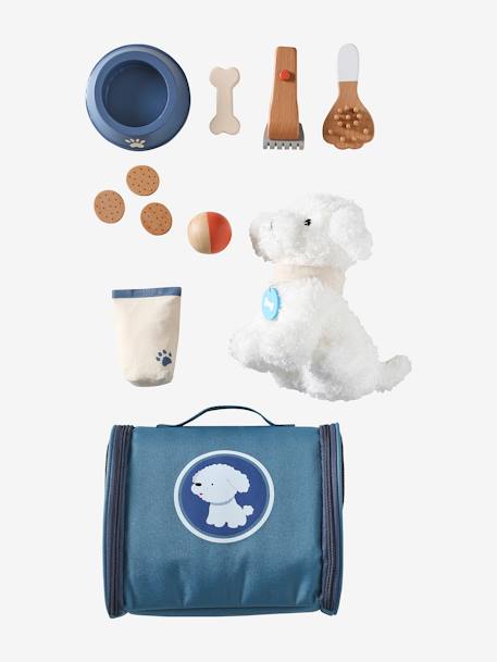 Peluche animal de compagnie + accessoires en bois FSC® bleu - vertbaudet enfant 