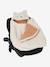 Nid d'ange transformable en tapis à langer peluche beige+beige imprimé+écru+gris souris+kaki+rose imprimé - vertbaudet enfant 